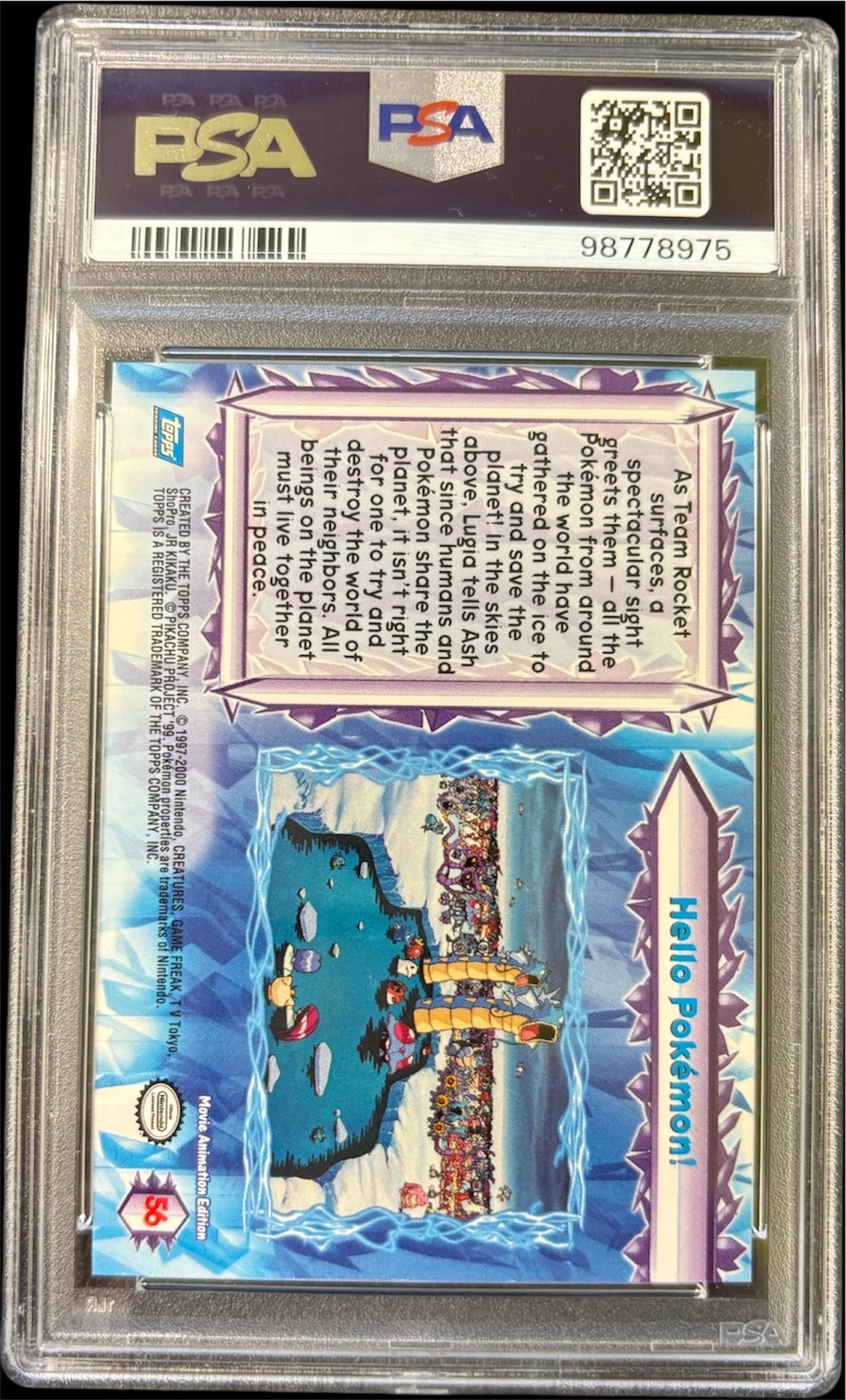 Pokémon Signed HELLO PKMN!-MOVIE 2000 Topps Card by Matthew Sussman PSA Auto 9 PSA Card 8