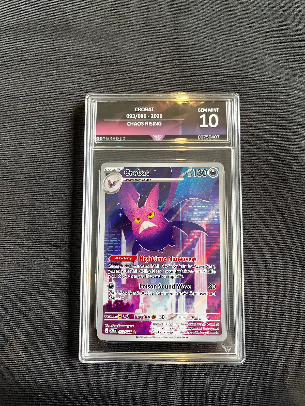 Crobat 093/086 Chaos Rising Get Graded 10