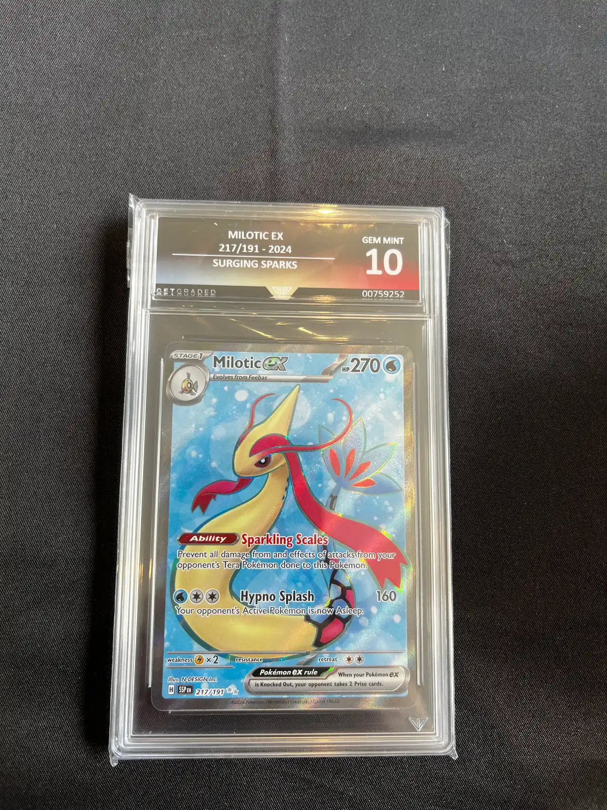 Milotic 217/191 Surging Sparks Get Graded 10