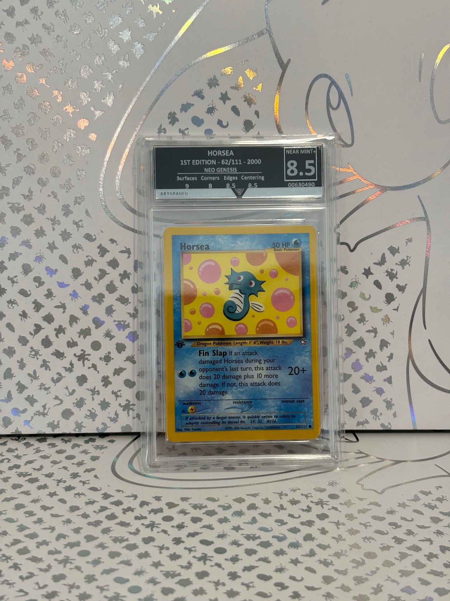 HORSEA 1ST EDITION 62/111 2000 NEO GENESIS Get Graded 8.5 Near Mint +