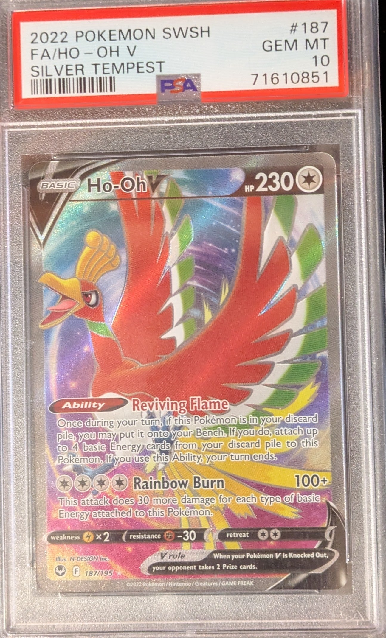 FA/HO - OH V 187/195 (ENG) PSA 10