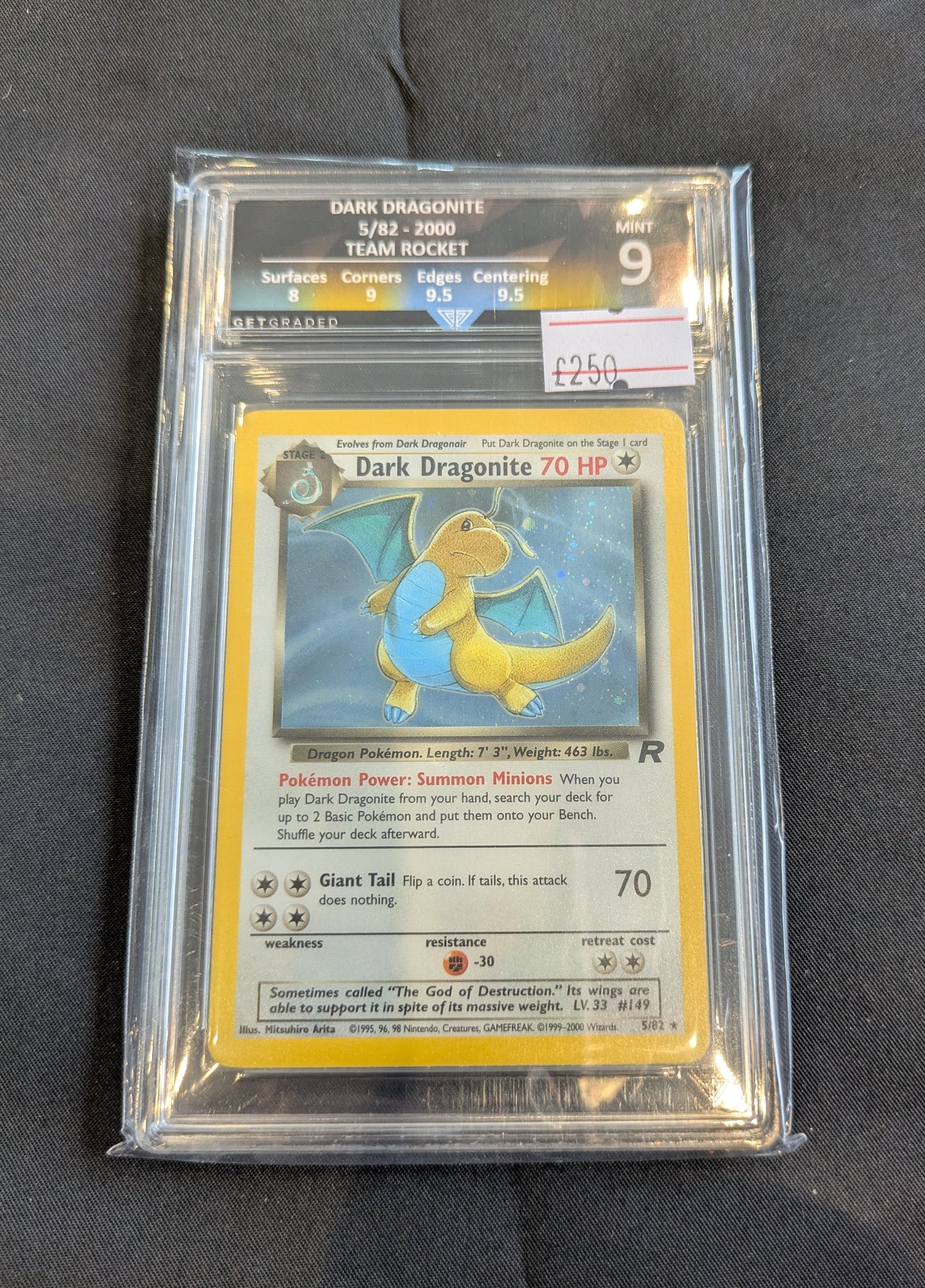 DARK DRAGONITE 005/082 GET GRADED 9