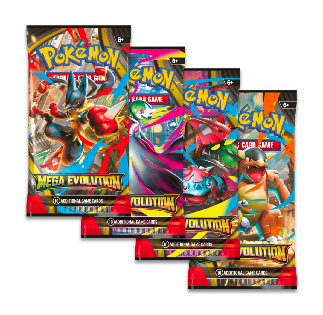 MEGA EVOLUTIONS BOOSTER PACK ENGLISH - PACKS SENT AT RANDOM