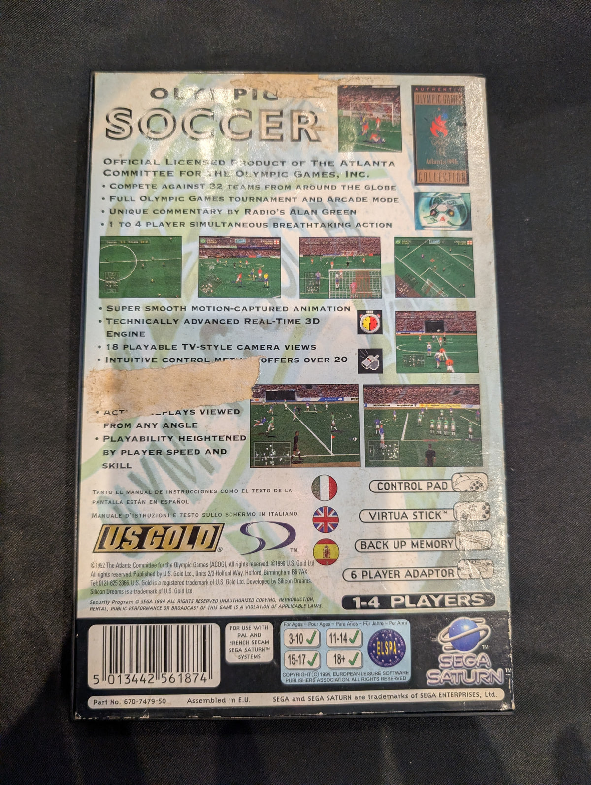 OLYMPIC SOCCER SEGA SATURN