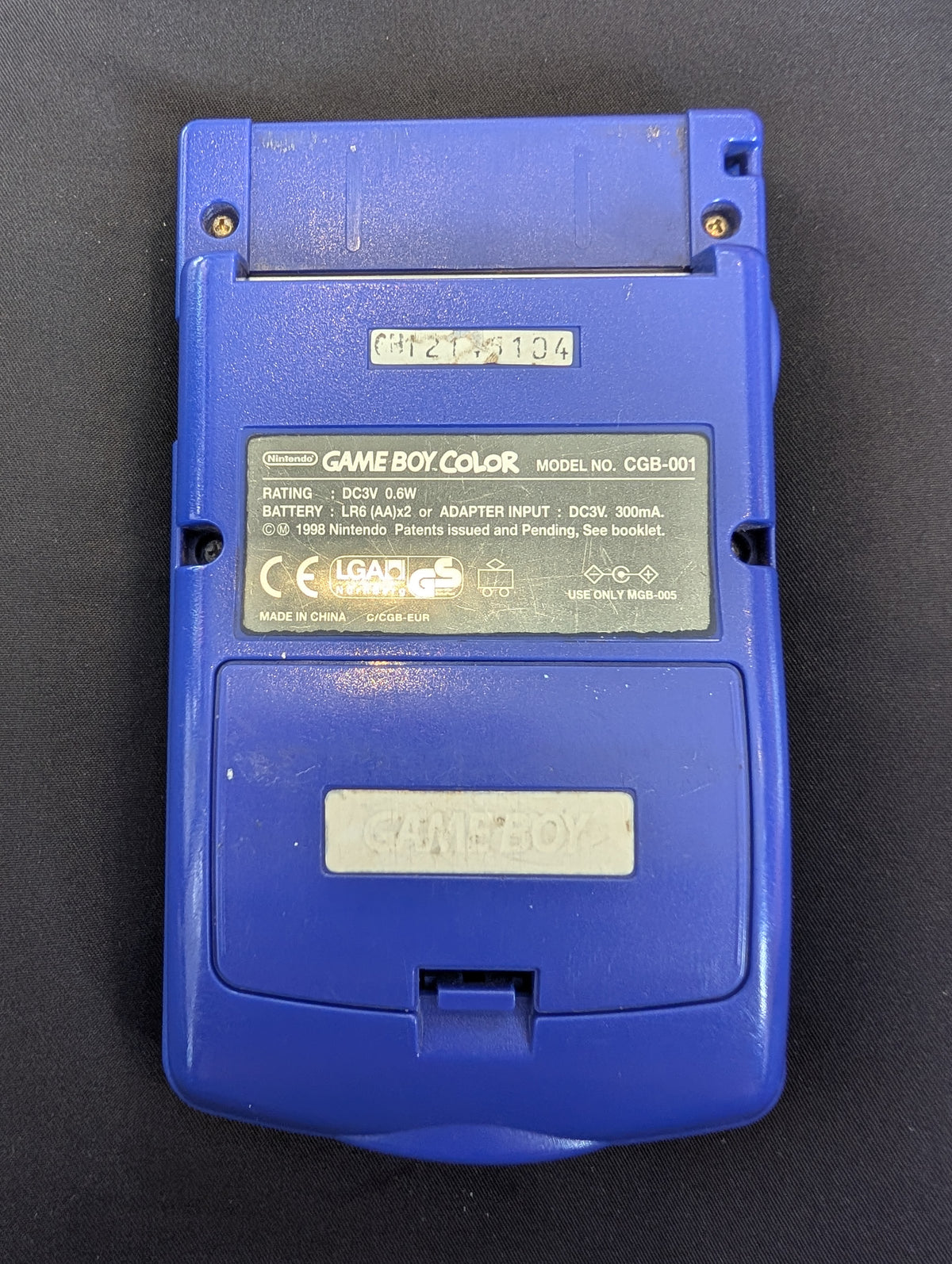 NINTENDO GAME BOY COLOR (MODEL CGB-001) PURPLE
