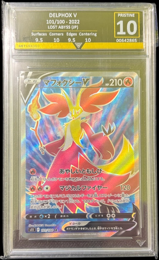 DELPHOX V 101/100 - 2022 LOST ABYSS (JP) Get Graded 10 Pristine