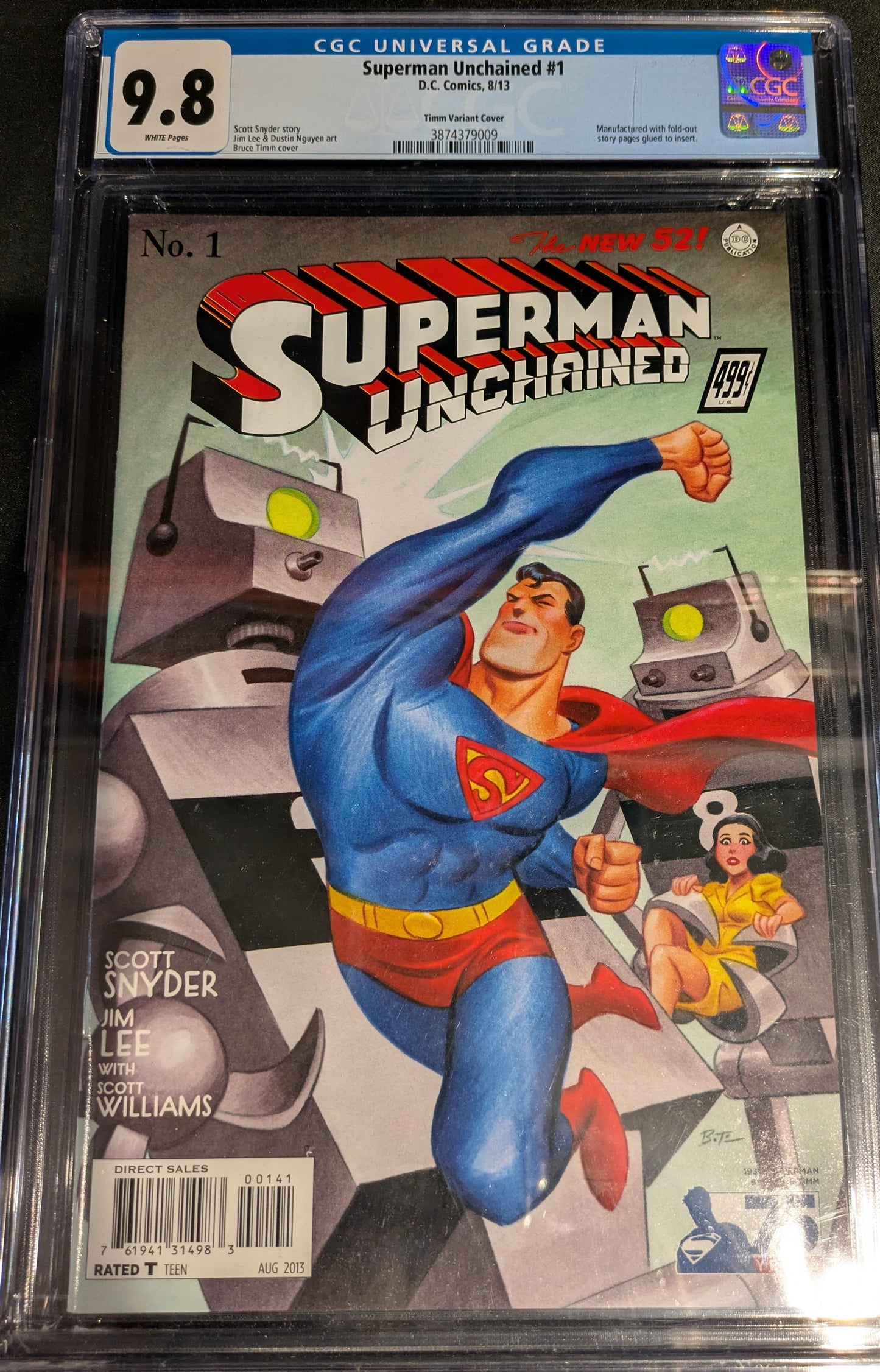 SUPERMAN UNCHAINED #1 CGC UNIVERSAL GRADING 9.8