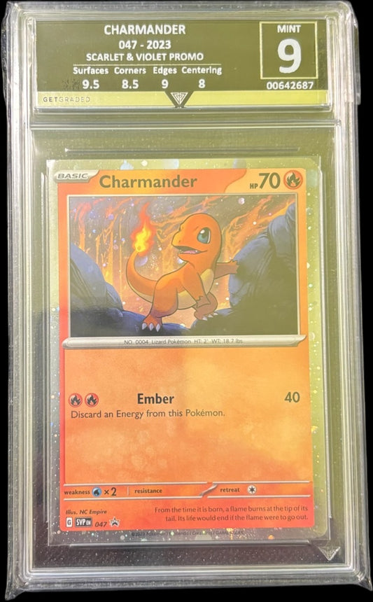 CHARMANDER 047 - 2023 SCARLET & VIOLET PROMO Get Graded 9 Mint