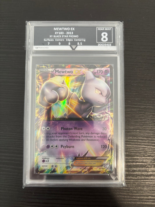 POKÉMON MEWTWO EX XY183 - 2013 XY BLACK STAR PROMO Get Graded 8 Near Mint