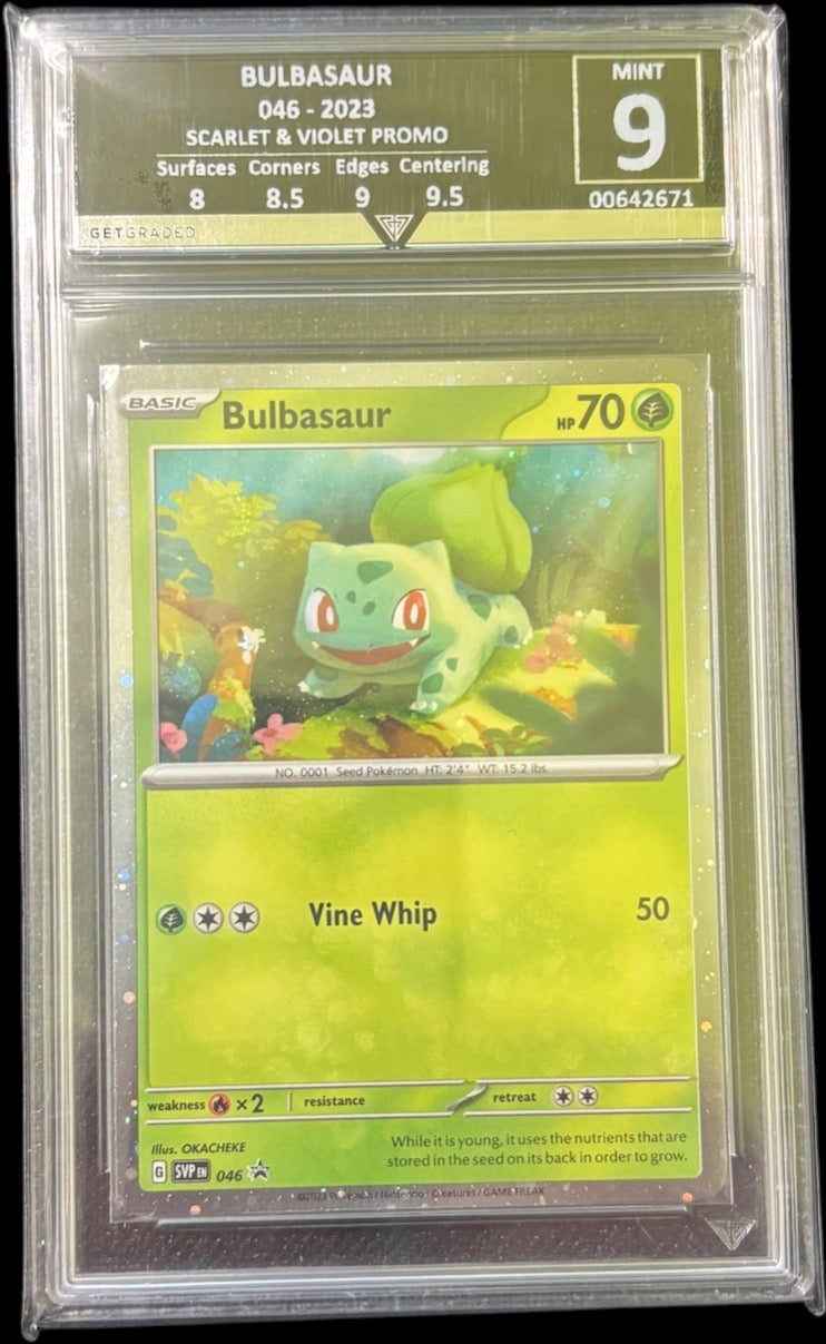 BULBASAUR 046 - 2023 SCARLET & VIOLET PROMO Get Graded 9 Mint