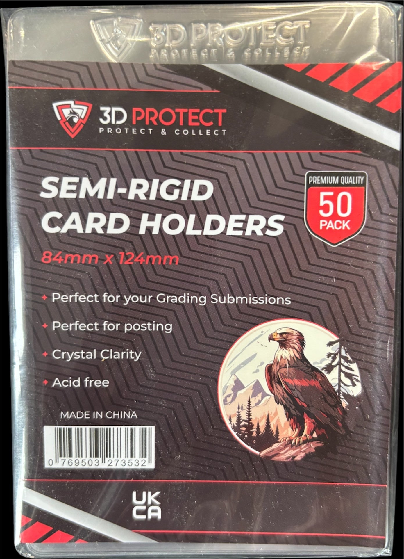 3D Protect Semi-Rigid Card Holders 50 Pack