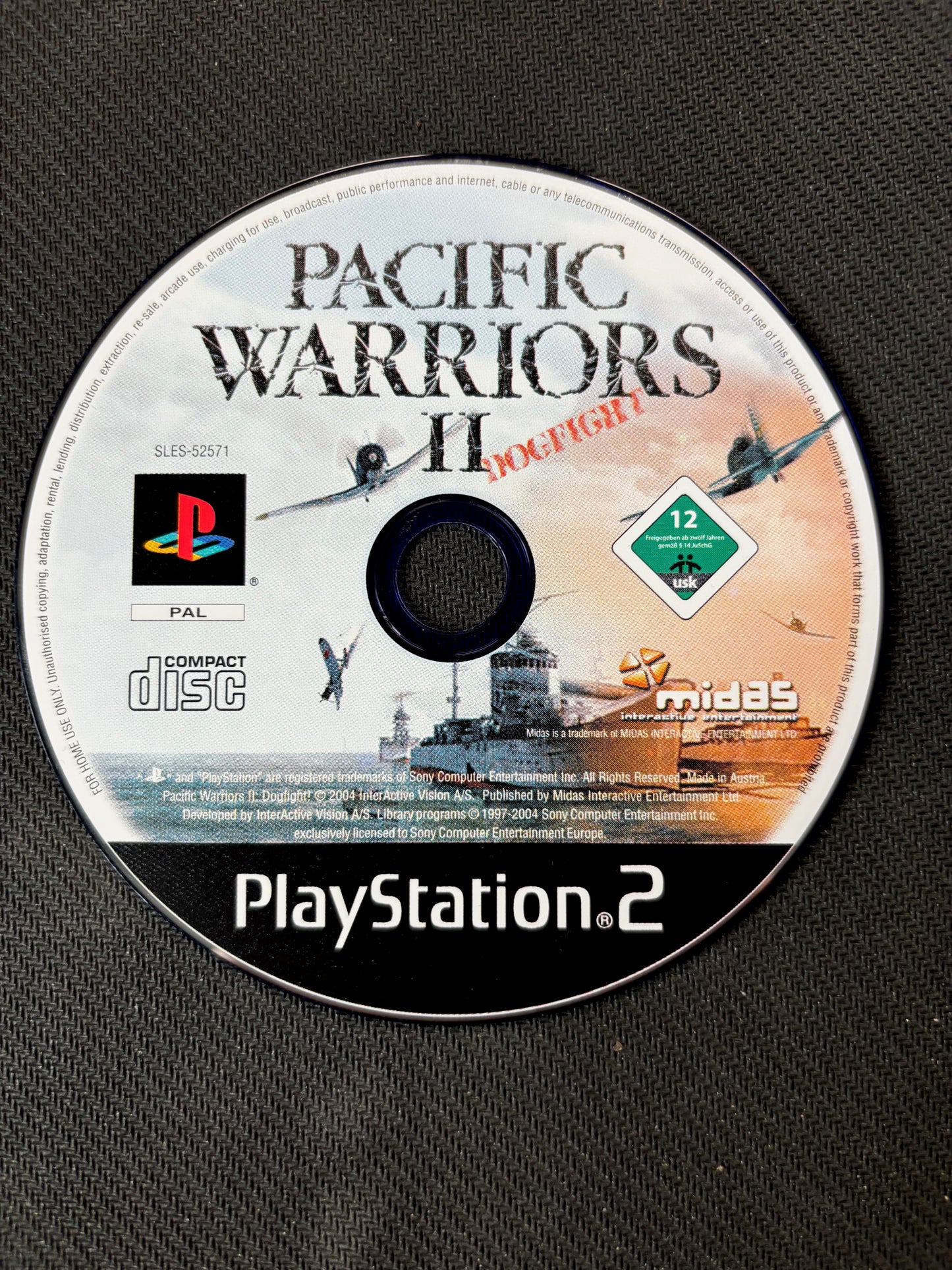 Pacific Warriors 2 PS2 game with Manual