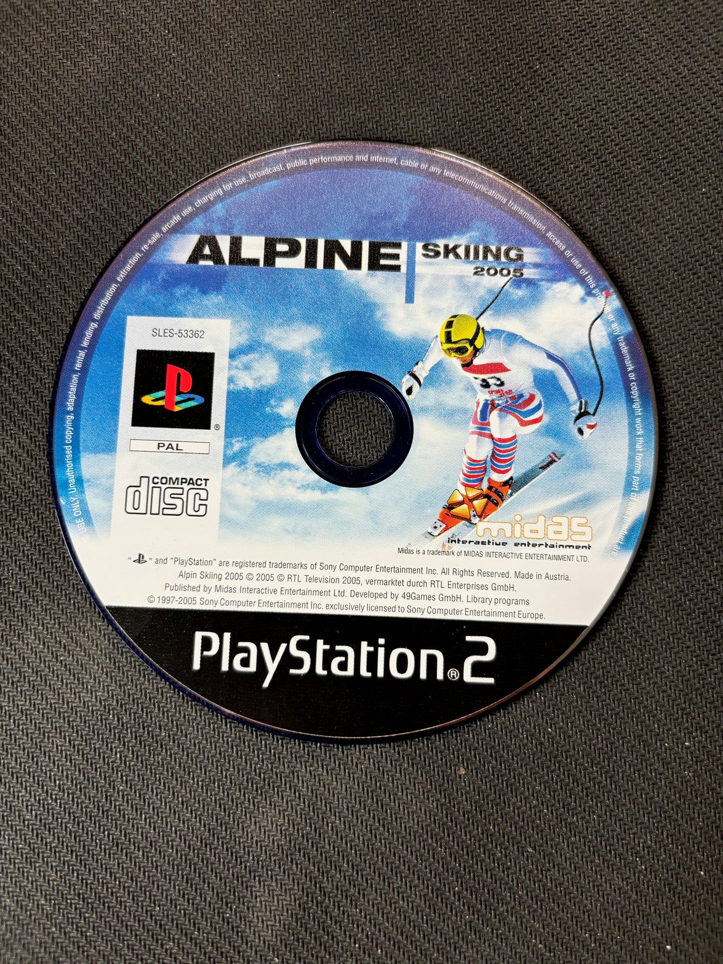 Alpine Skiing 2005 PS2 game with Manual