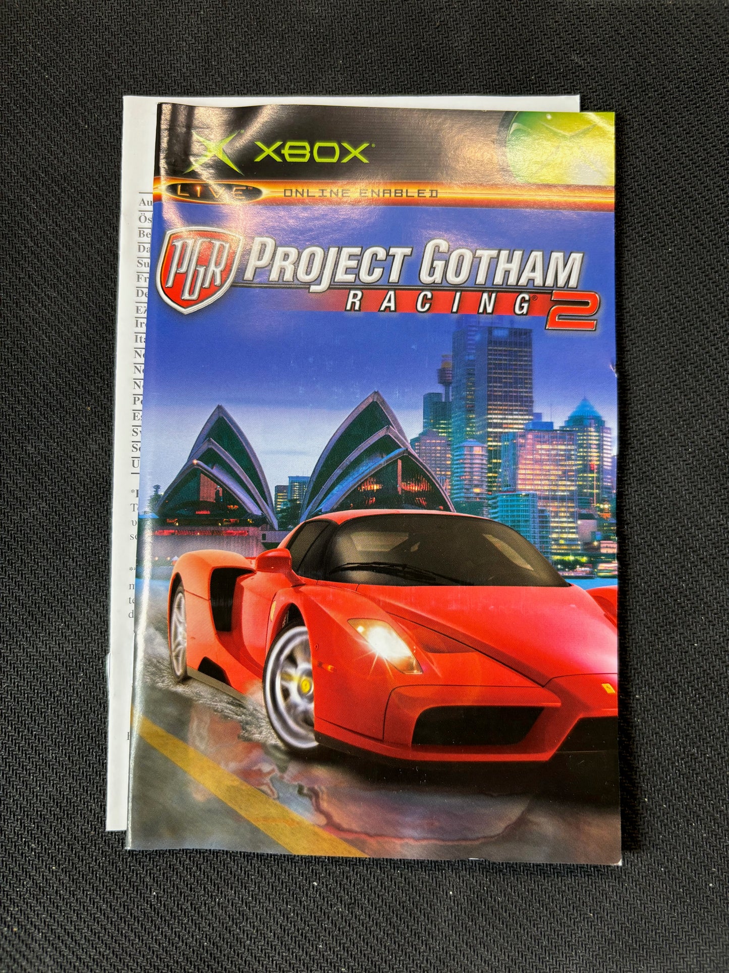 Project Gotham Racing 2 Classic Xbox game with Manual