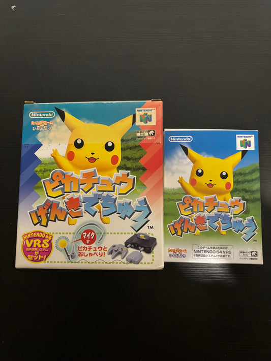 Pikachu Genki de Chu Limited Edition Nintendo 64 Japan Import Complete in Box