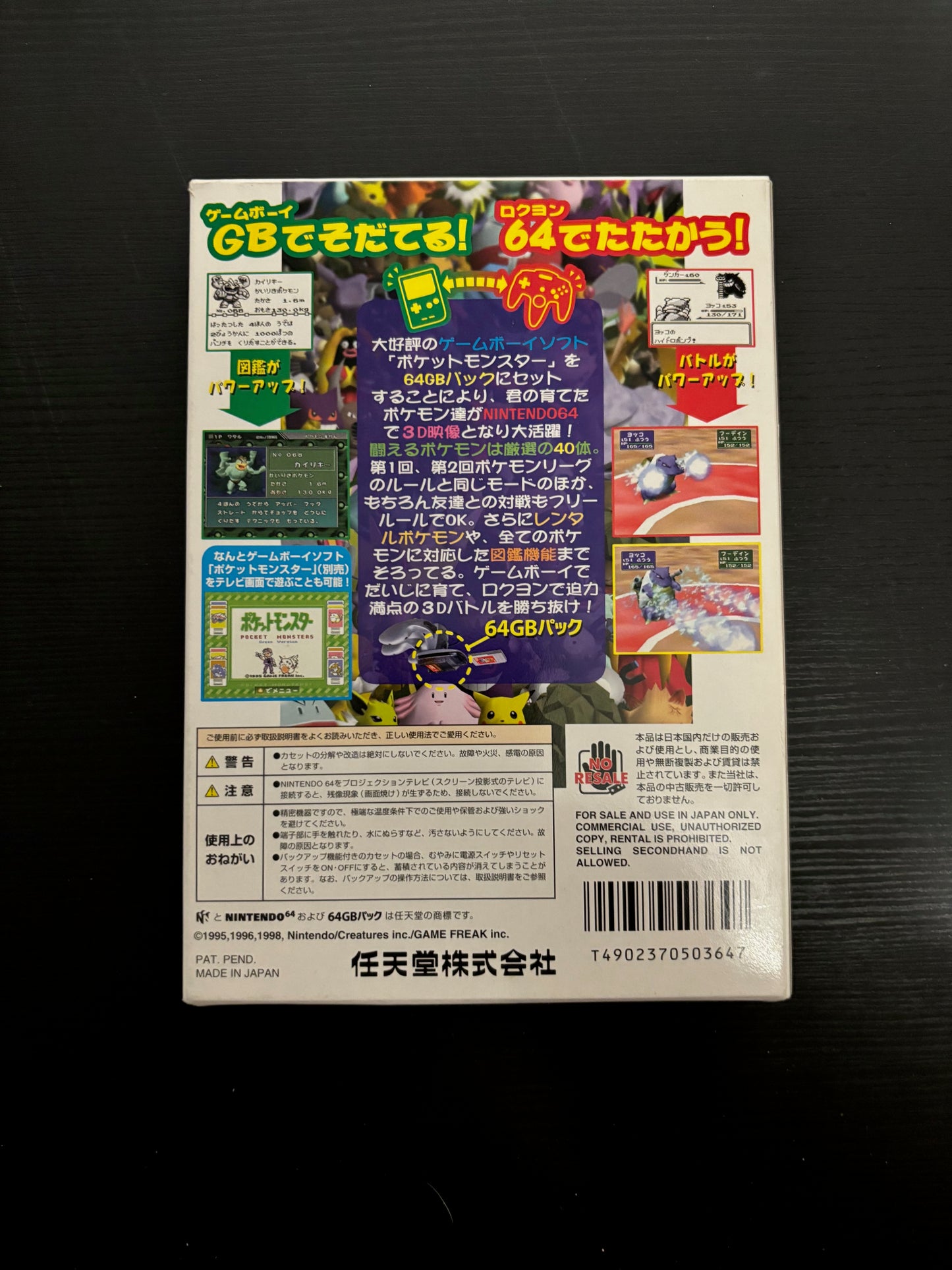 Pokemon Stadium Nintendo 64 Japan Import Boxed With Manual