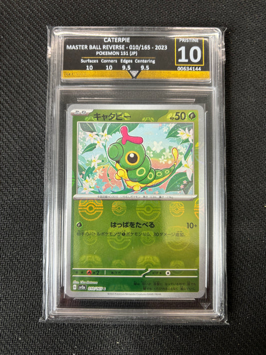 Caterpie Master Ball 10/165 Japanese 151 Get Graded 10 Pristine