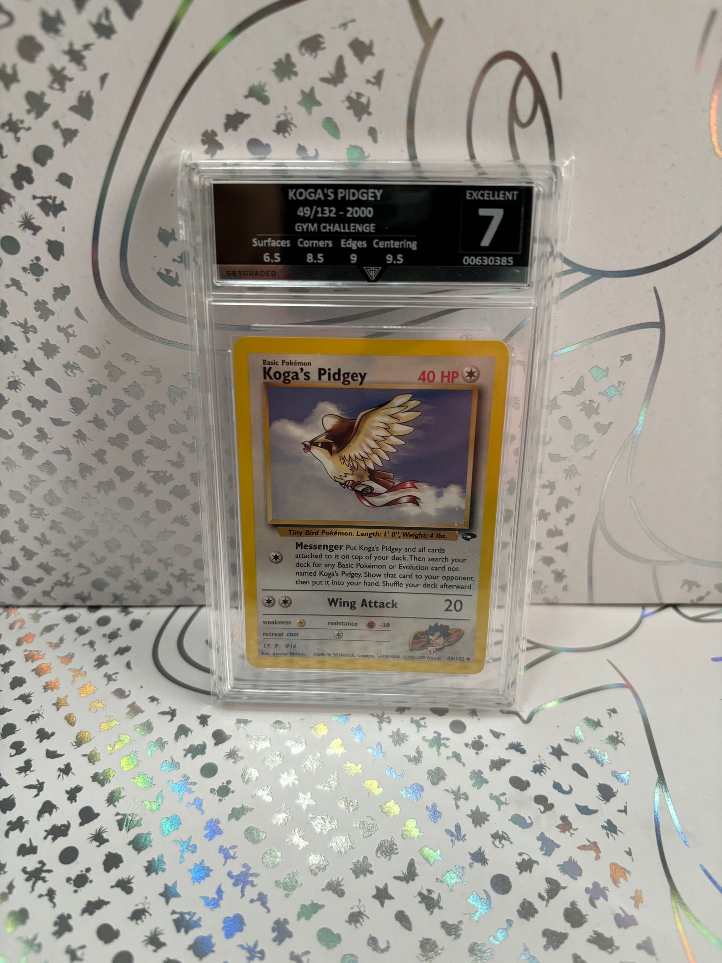 Koga's Pidgey 49/132 2000 Gym Challenge Get Graded 7 Excellent