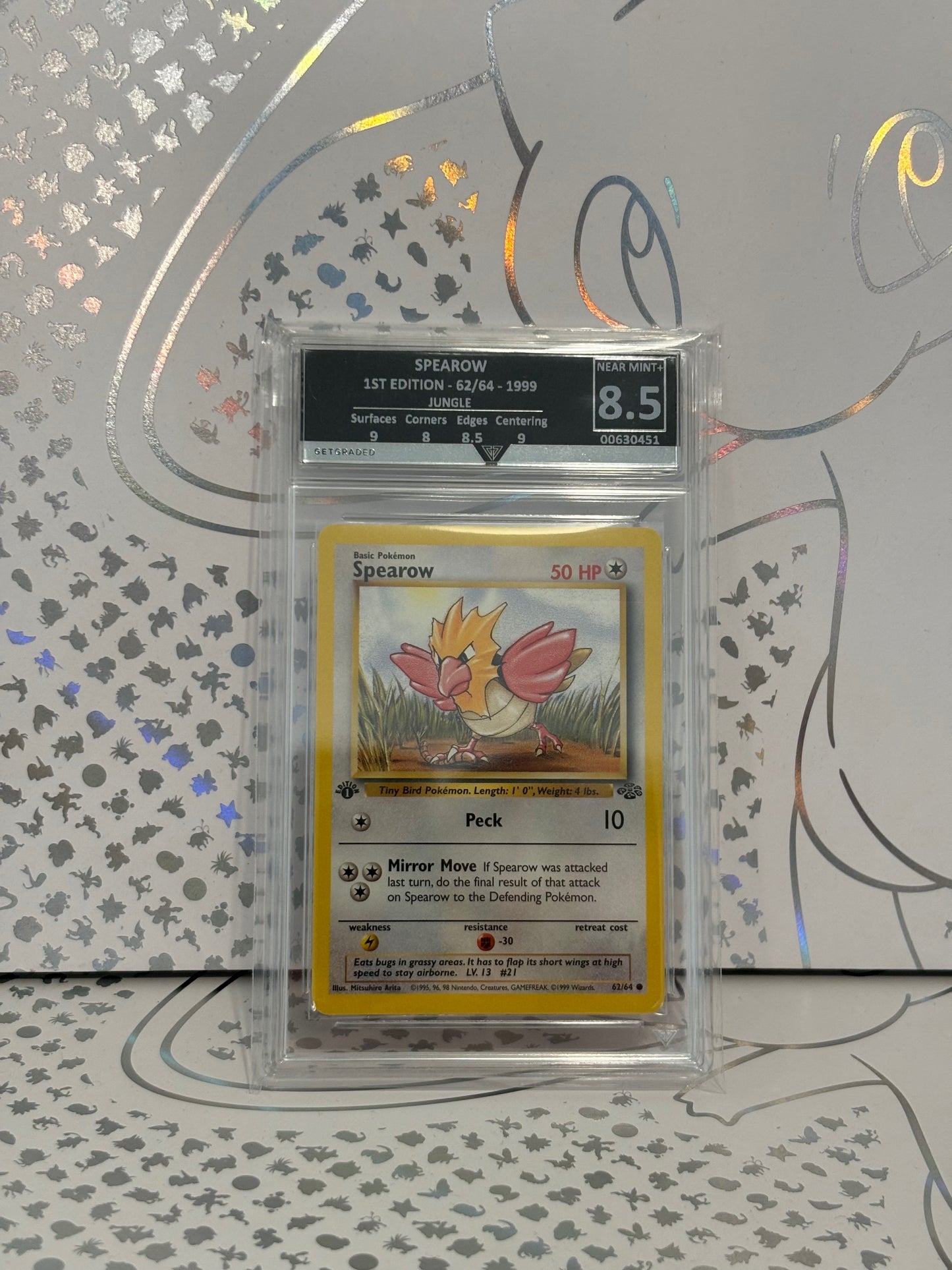 Spearow 1st Edition 62/64 Jungle Get Graded 8.5 Near Mint +