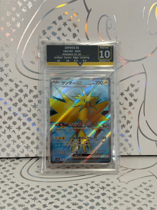 Zapdos EX 194/165 Pokemon 151 JP Get Graded 10 Pristine