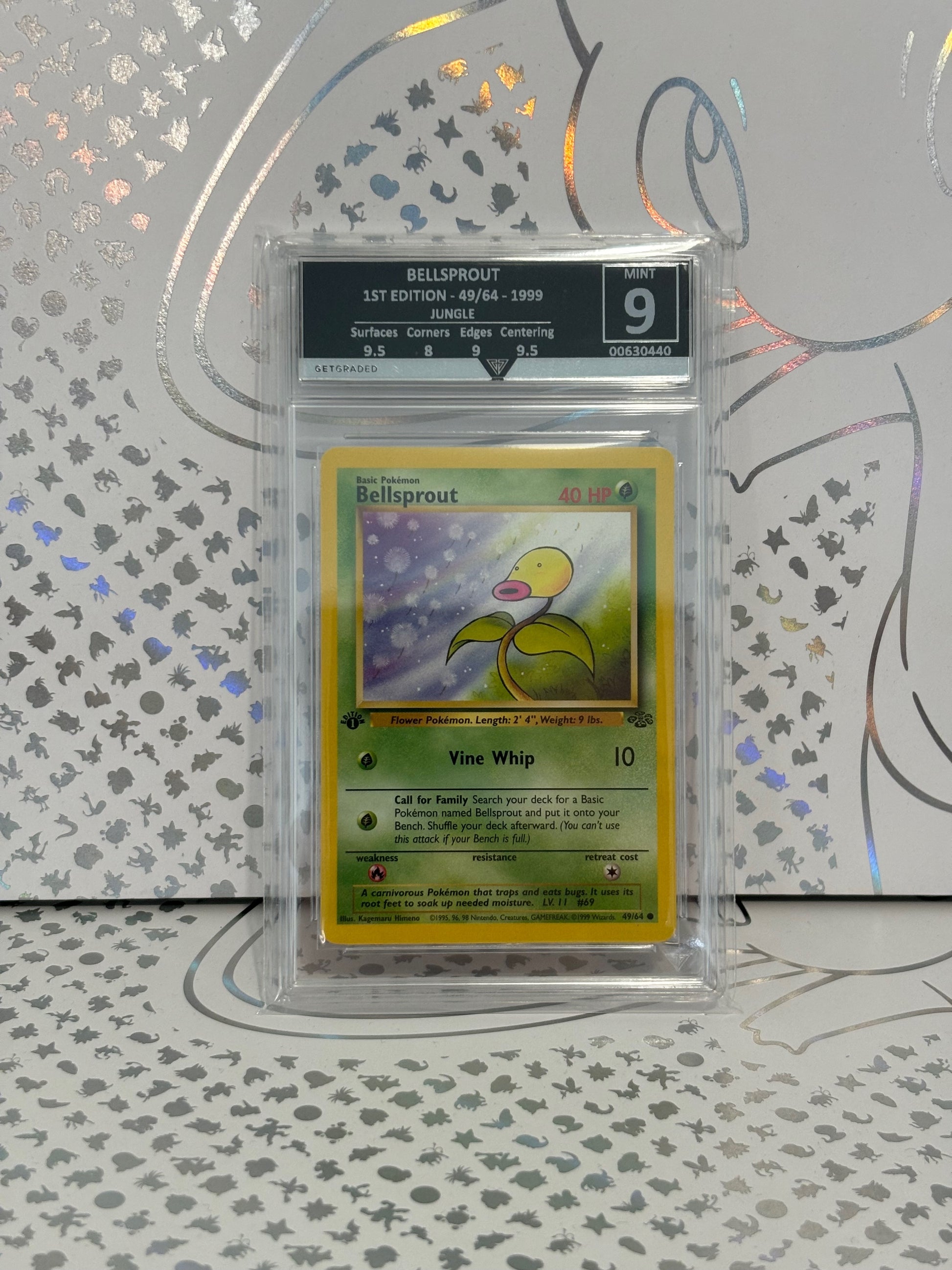 1999 bellsprout pokemon card value BELLSPROUT 1ST EDITION 49/64 JUNGLE Get Graded 9 Mint – Radiant Chain Collectibles