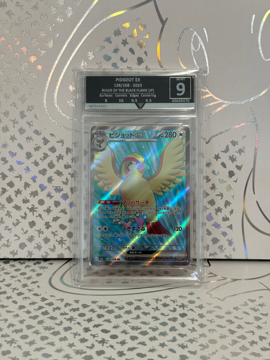 PIDGEOT EX 128/108 RULER OF THE BLACK FLAME Get Graded 9 Mint