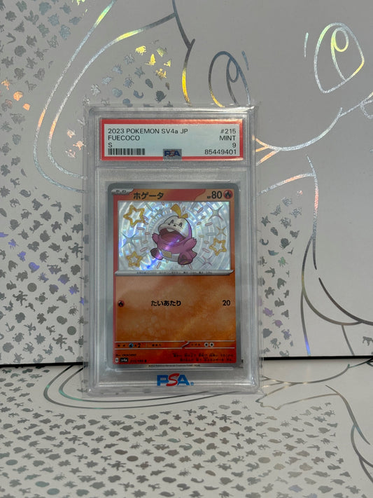 Fuecoco 215/190 Shiny Treasure PSa 9 Mint