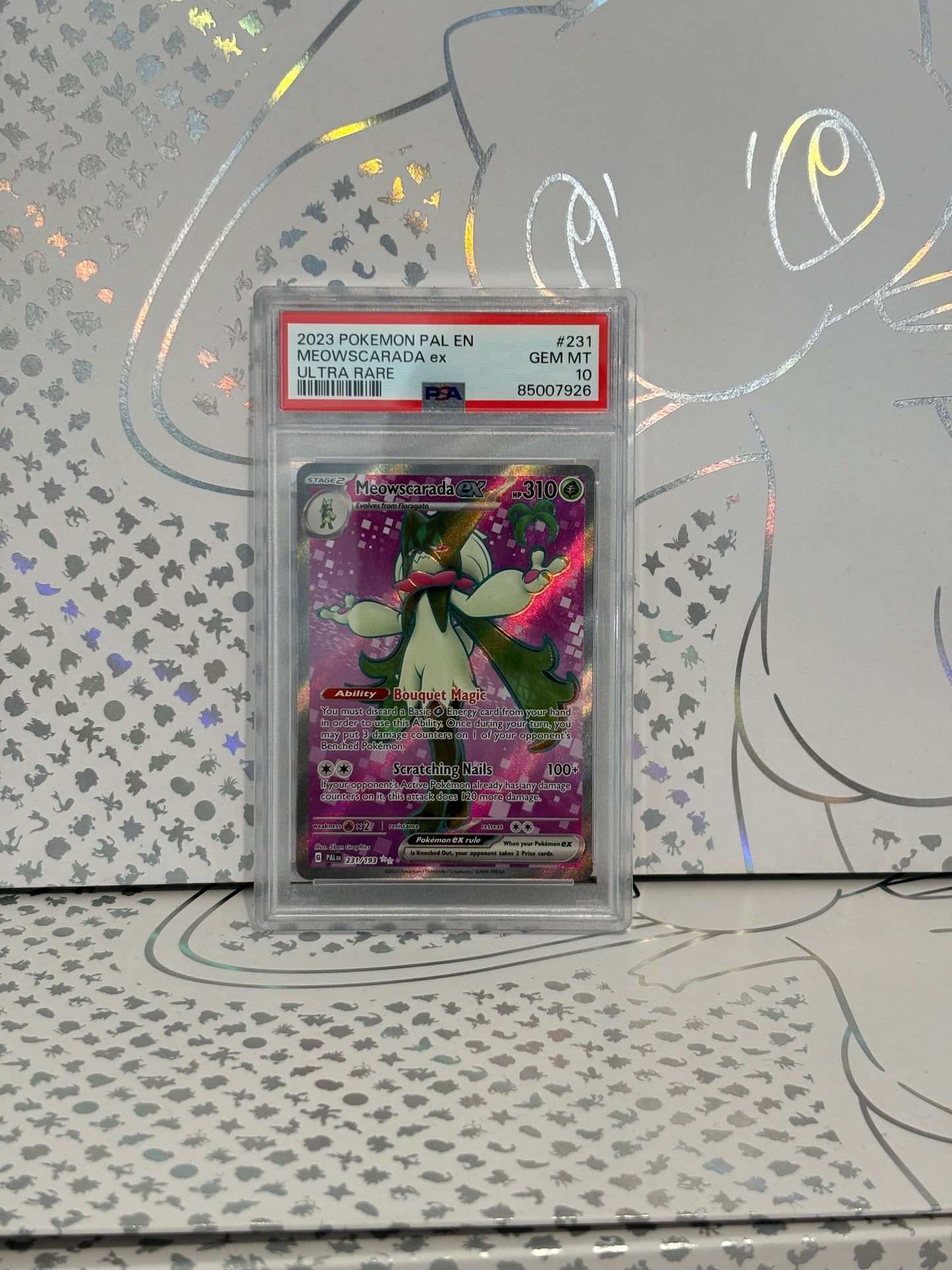 Meowscarada EX 231/193 Paldea Evolved PSA 10