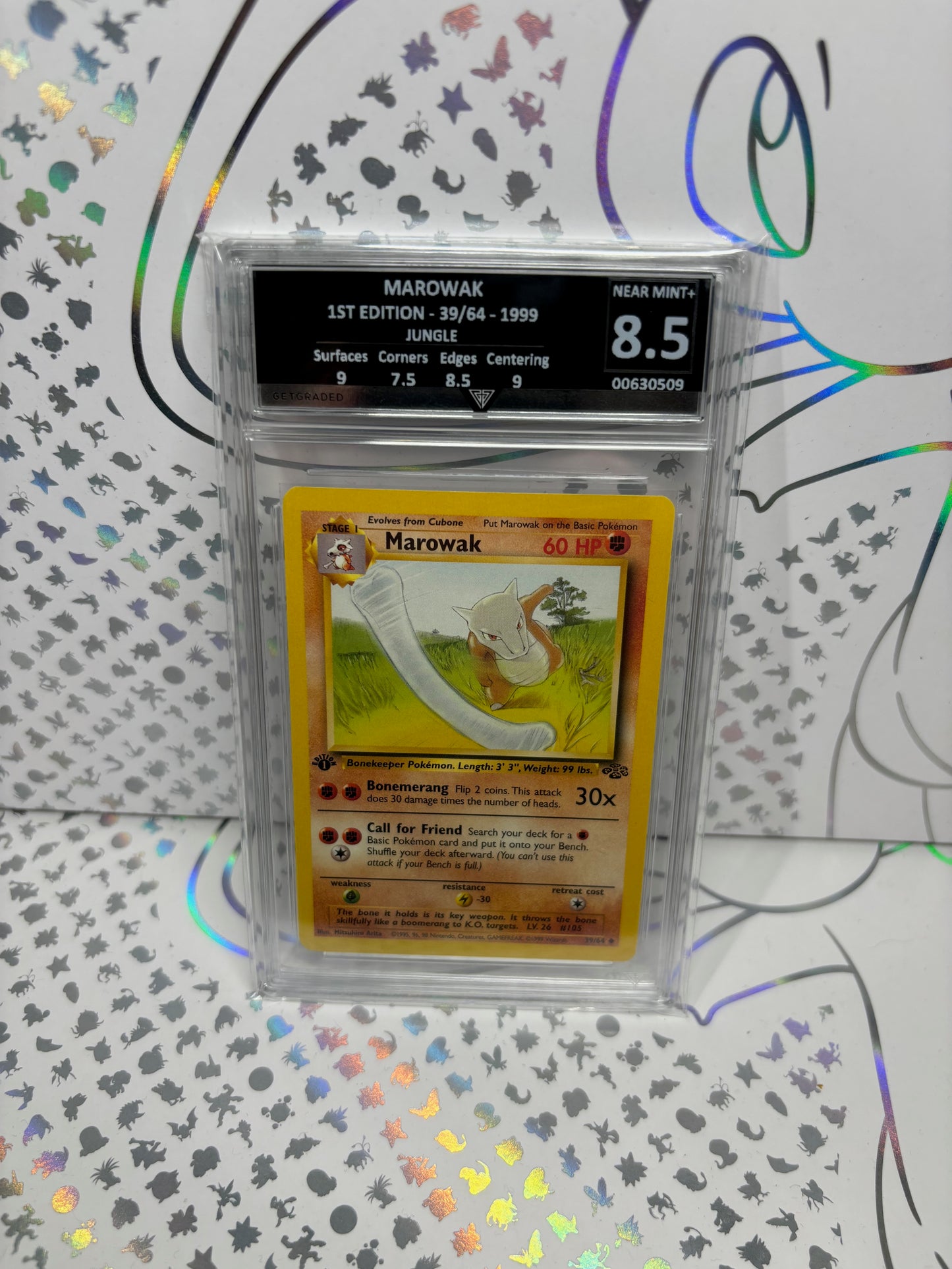 MAROWAK 1ST EDITION 39/64 JUNGLE Get Graded 8.5 Near Mint +