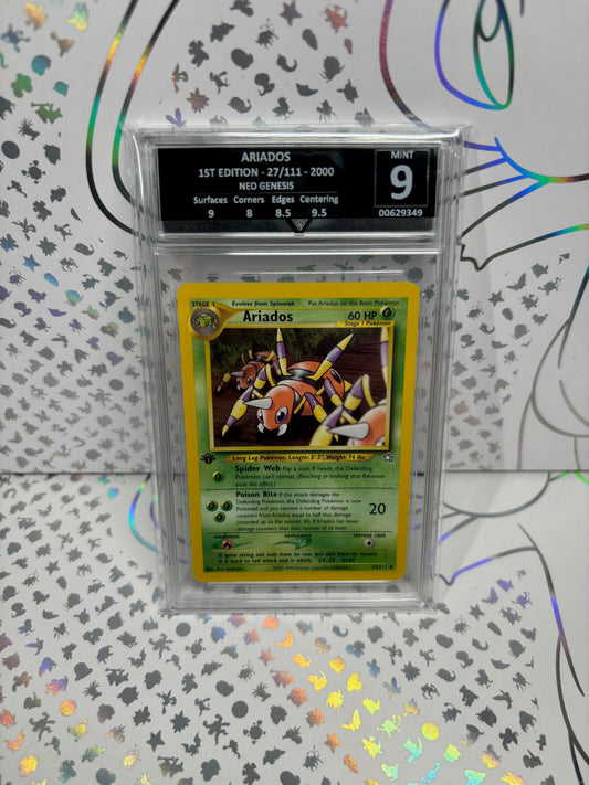 ARIADOS 1ST EDITION 27/111 NEO GENESIS Get Graded 9 Mint