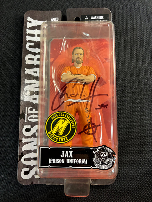 Charlie Hunnam Signed Mezco Sons Of Anarchy Jax in Orange Prison Uniform 6'' Figure 2014 Con Exclusive