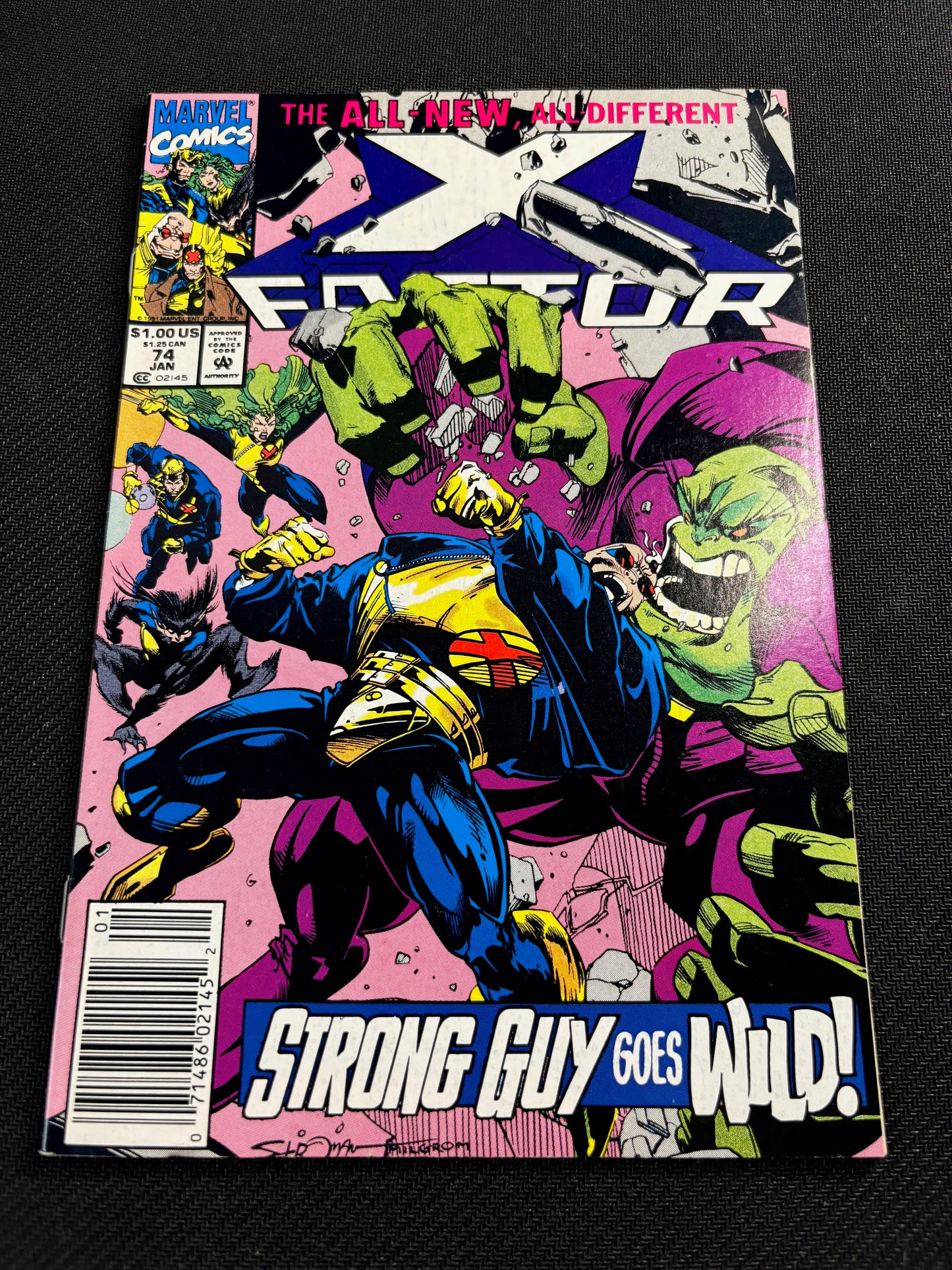 X-Factor #74 MARVEL COMICS 1991 STRONG GUY GOES WILD