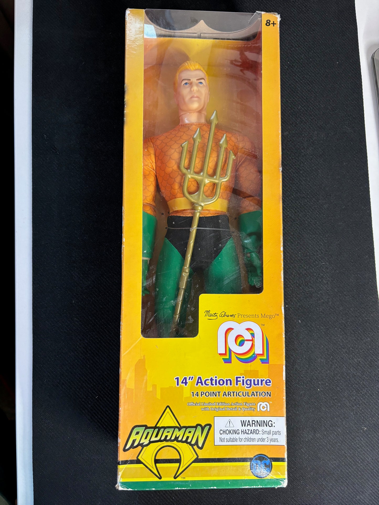 Aquaman 14 inch Action Figure Mego Collectable Action Figure In Box