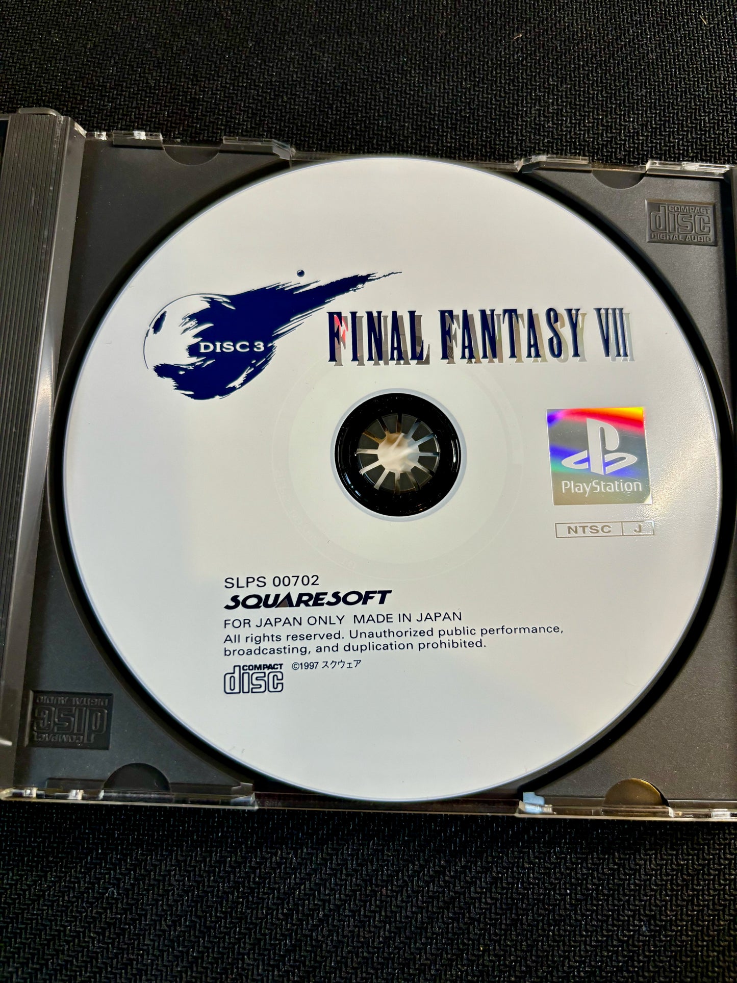 Final Fantasy VII 7 PS1 Game Japanese Import With Manual