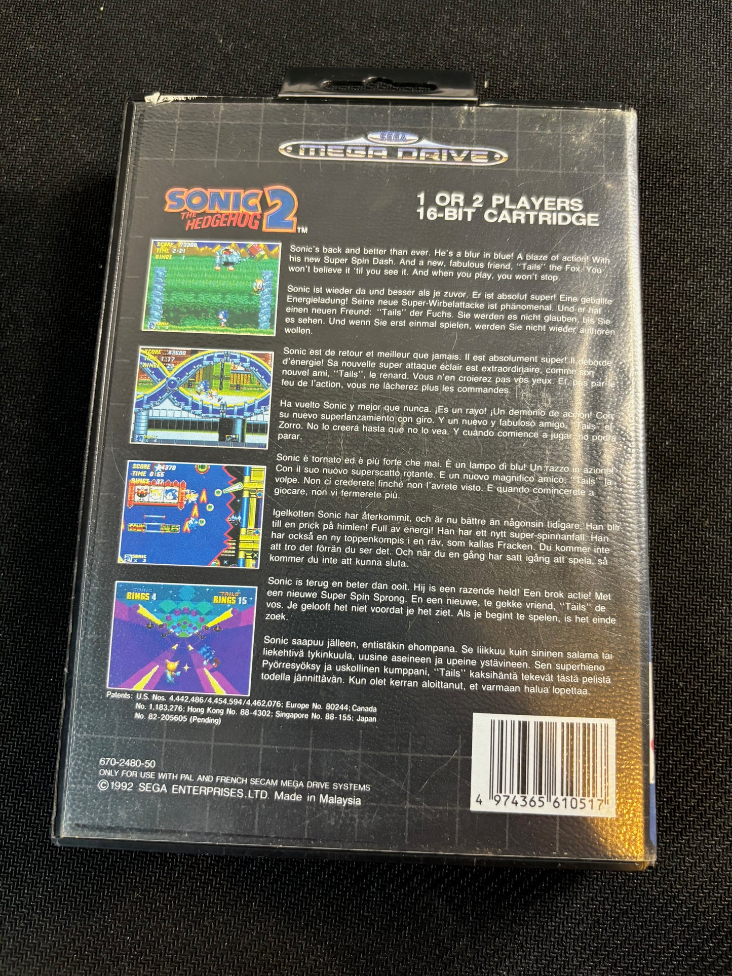 Sonic the Hedgehog 2 Sega Megadrive No Manual