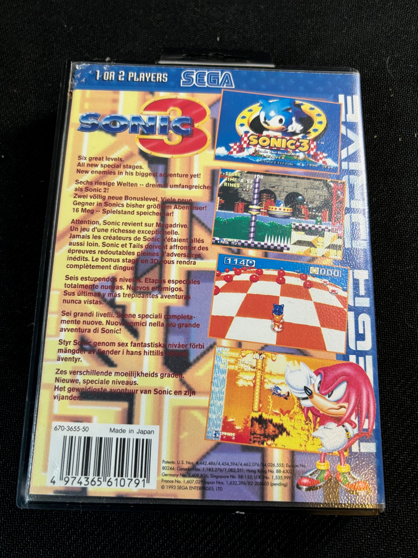 Sonic The Hedgehog 3 Sega Megadrive No Manual