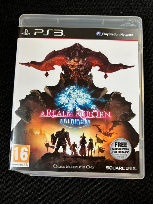 FINAL FANTASY XIV ONLINE: A REALM REBORN WITH MANUAL PS3 Damaged Case