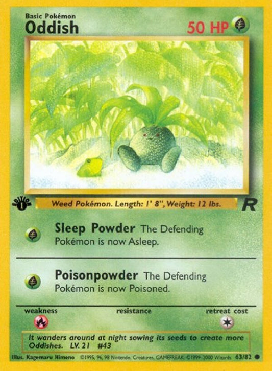 Oddish 1st Edition 63/82 Team Rocket