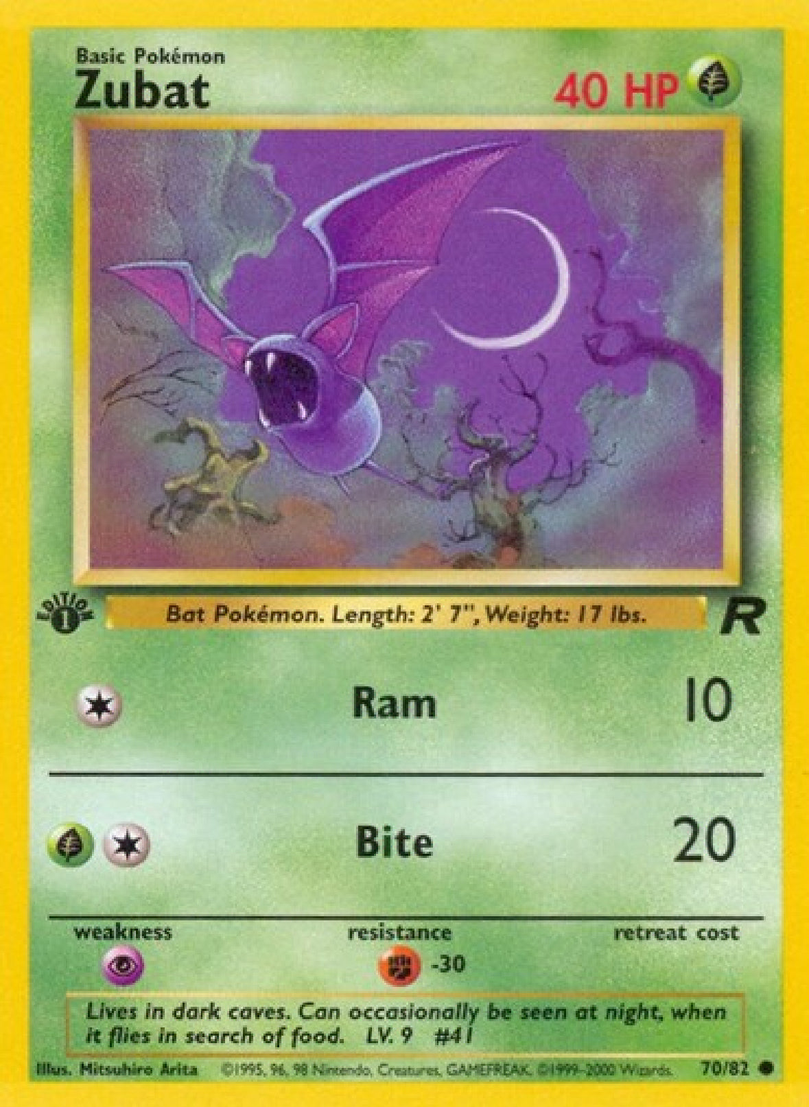 Zubat 1st Edition 70/82 Team Rocket