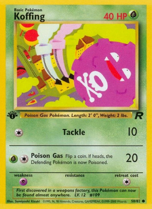 Koffing 1st Edition 58/82 Team Rocket