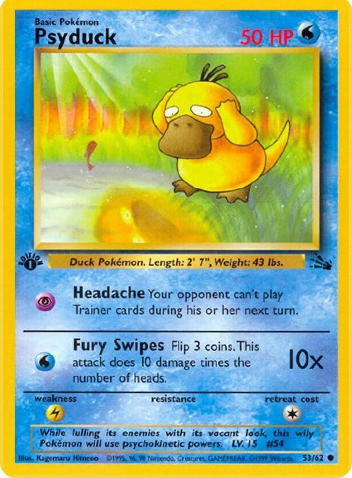 Psyduck 1st Edition 53/62 Fossil