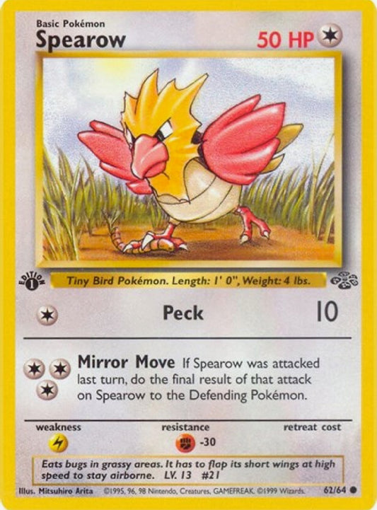 Spearow 1st Edition 62/64 Jungle