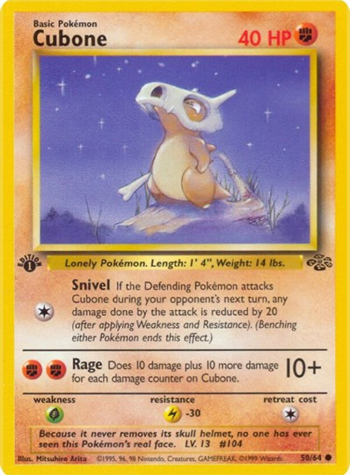 Cubone 1st Edition 50/64 Jungle