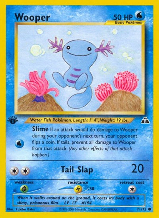 Wooper 1st Edition 71/75 Neo Discovery