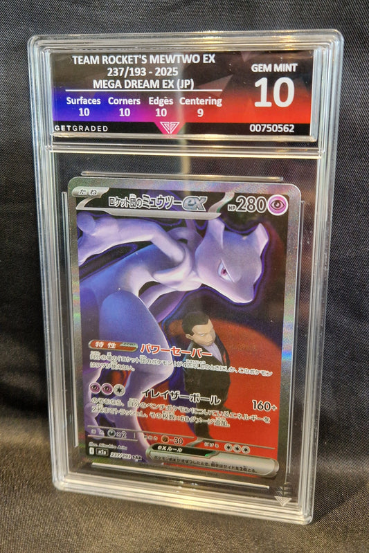TEAM ROCKET'S MEWTWO EX 237/193 (JP) Get Graded 10 Gem Mint