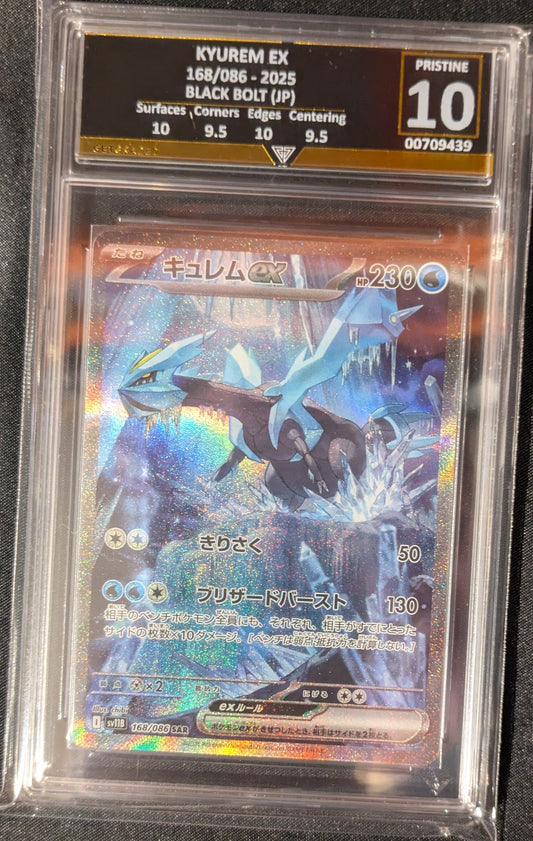 KYUREM EX 168/086 2025 BLACK BOLT (JP) GET GRADED 10 PRISTINE