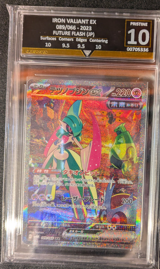 IRON VALIANT EX 089/066 2023 FUTURE FLASH (JP) GET GRADED 10 PRISTINE