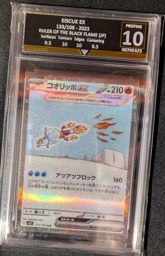 EISCUE EX 133/108 2023 RULER OF THE BLACK FLAME (JP) GET GRADED 10 PRISTINE