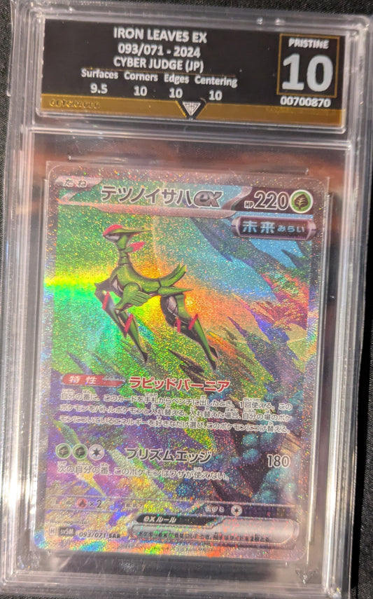 IRON LEAVES EX 093/071 2024 CYBER JUDGE (JP) GET GRADED 10 PRISTINE