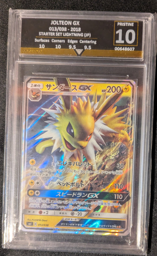 JOLTEON GX 013/038 2018 STARTER SET LIGHTNING (JP) GET GRADED 10 PRISTINE